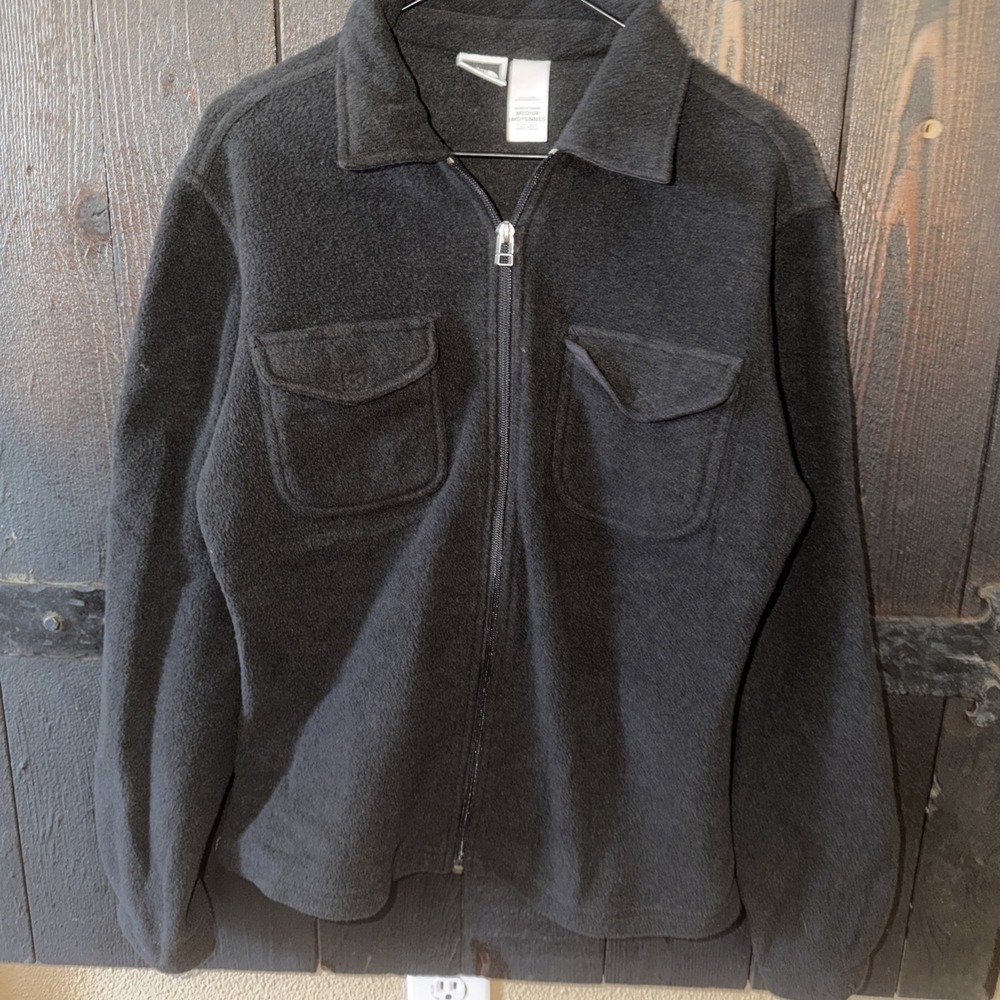 The North Face Womens Mid Length Black Jacket Full Zip Womens Size Medium Q